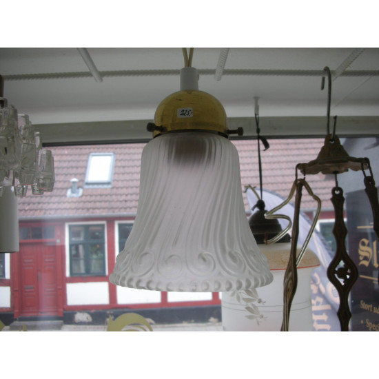 Pendant / Ceiling lamp in frosted glass, 18x12.5 cm