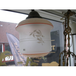 Pendel / Kuppel / Loftlampe i matteret glas, 22x18 cm
