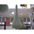 Trumpet lamp / Ceiling lamp in white glass, 54 cm