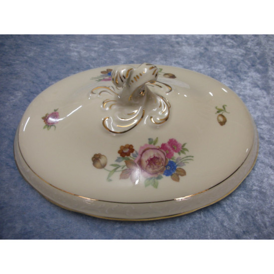 Rosenborg china, Lid for lid dish / tureen, 25.5x18.5 cm, Kpm