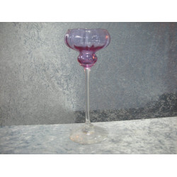 Flower Candlestick purple, 24x9.5 cm Holmegaard