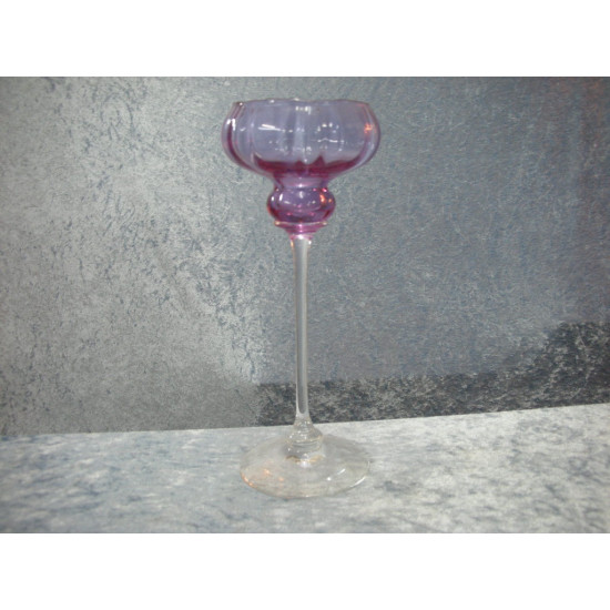 Flower Candlestick purple, 24x9.5 cm Holmegaard
