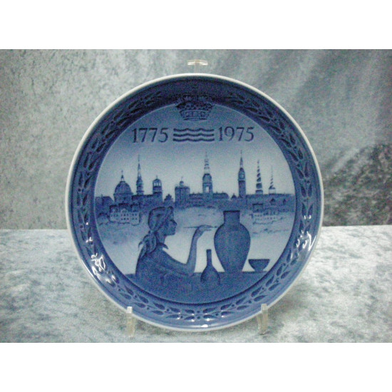 Jubilee plate, Bycentenary 1775-1975, 18.5 cm, Royal Copenhagen