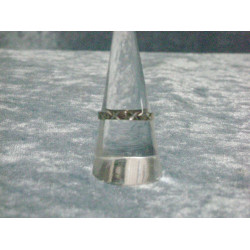 18 karat Hvidguld Ring med 3 brillianter 0.03 carat, str. 55/17.5 mm