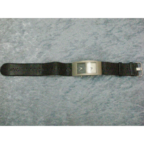 Max René Double Wristwatch in titanium no. 850202, 4.8x2.4 cm