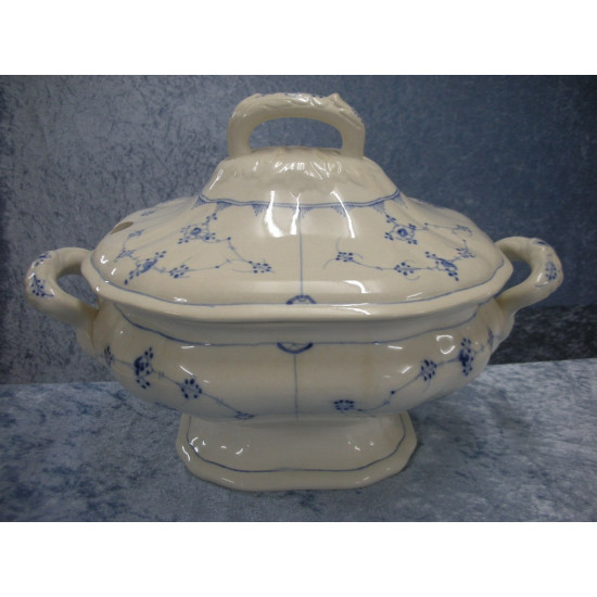 Fluted Aluminia, Tureen large, 26x38x24 cm, Factory first