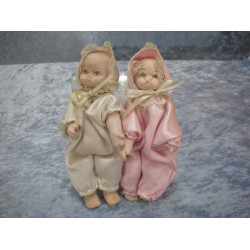 2 små gamle dukker, 14.5 cm