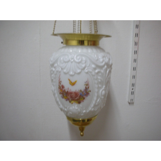 Large Lamp for electricity in glass and brass, 75x20 cm