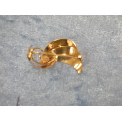 14 karat Guld Broche med perle, 25x30 mm
