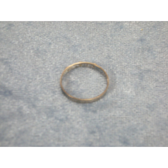 18 carat White Gold Ring with 3 diamonds 0.03 carat, size 57 / 18.1 mm
