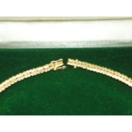 14 carat Geneva Necklace with safety lock, 43 cm / 5-8 mm