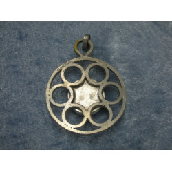 Tin Pendant for necklace, 6x4.5 cm, Bent Larsen