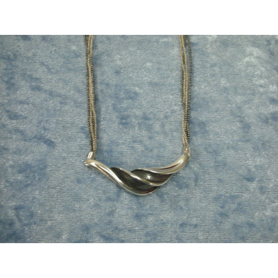 Sterling sølv Halskæde, 43 cm og 1.5x5 cm