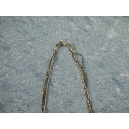 Sterling sølv Halskæde, 43 cm og 1.5x5 cm