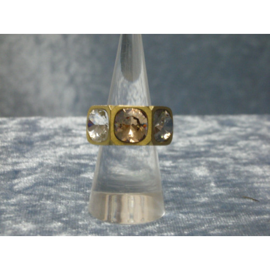 Dyrberg Kern fingerring med 3 stene nr 40 størrelse 54.5 / 14.5 mm