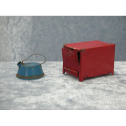 Tekno, small blue Kettle and small red Oven