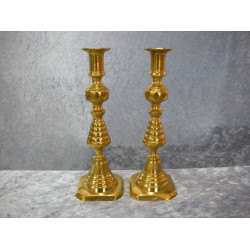 2 antique brass Candlesticks, 24.5 cm, England