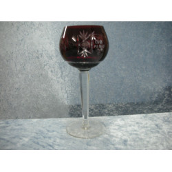 Bohemian glass, Wine glass red, 18.5 cm