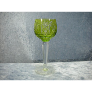 Bøhmisk glas, Snaps / Portvin lysegrønt, 12 cm