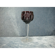 Bøhmisk glas, Snaps / Portvin rødt, 12 cm