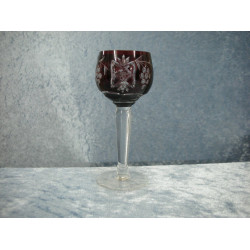 Bohemian glass, Schnapps / Port wine red, 12 cm