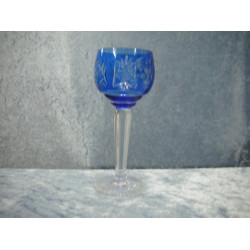 Bohemian glass, Schnapps / Port wine blue, 12 cm
