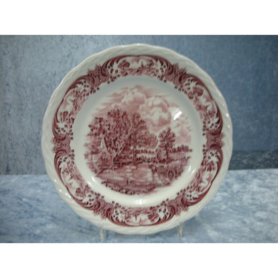 Scenes after Constable, Flat Plate red, 23 cm, Staffordshire England