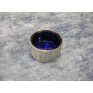 Just Andersen, Tin Saltkar med blåt glas nr 2749, 1.8x3.5 cm