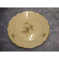 Brown Orchid china, Plate flat, 24 cm, Kpm