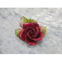 Landsbyrose / Old Country Roses, Bordkortholder rød, 3x3x4 cm, RA