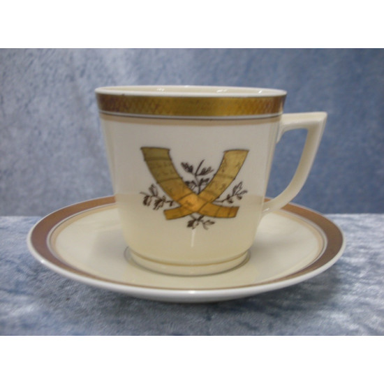 Guldhorn porcelæn, Kaffekop sæt, 7x7.5 cm, 1 sortering, Kgl