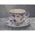 Blue fluted half lace, Espresso cup / Mocha cup no 1/528, 5.2x6.3 cm, RC
