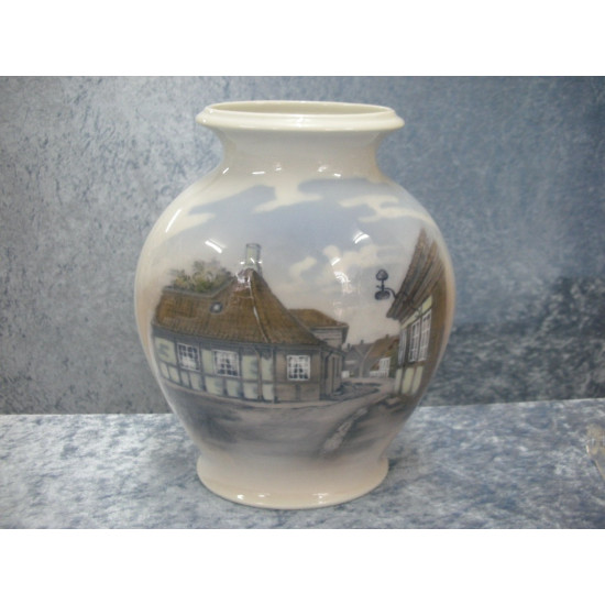 Vase with H.C. Andersens house nr 4588, 23x17x11 cm, First sorting, RC