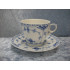 Blue fluted half lace, Coffee cup set no 1/756, 6.5x7.5 cm, 2nd sorting, RC