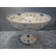 Blue fluted half lace, Bowl on foot / Centerpiece 1/513, 14.8x21.3 cm, 1.