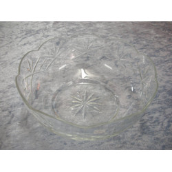 Glass Bowl with wavy edge French lily, 7.5x18.7 cm