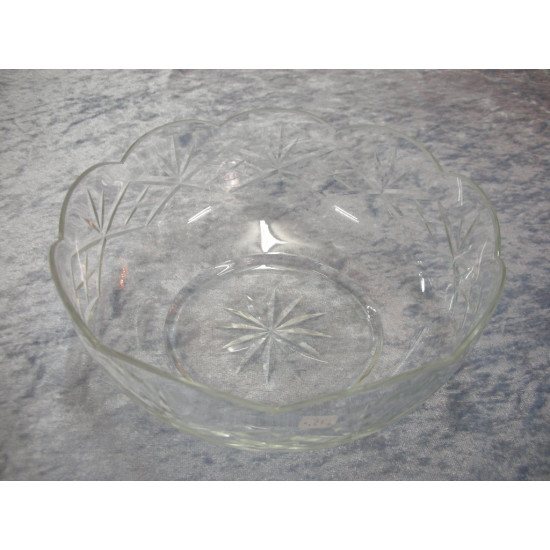 Glass Bowl with wavy edge French lily, 7.5x18.7 cm