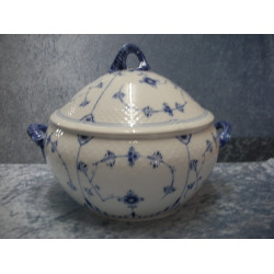 Fluted / Blue painted with dandruff edge, Large round Tureen, B&G