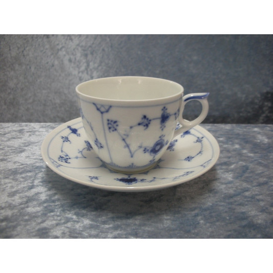 Fluted / Blue painted plain, Coffee cup set, 6.5x8.3 cm, Factory first, B&G