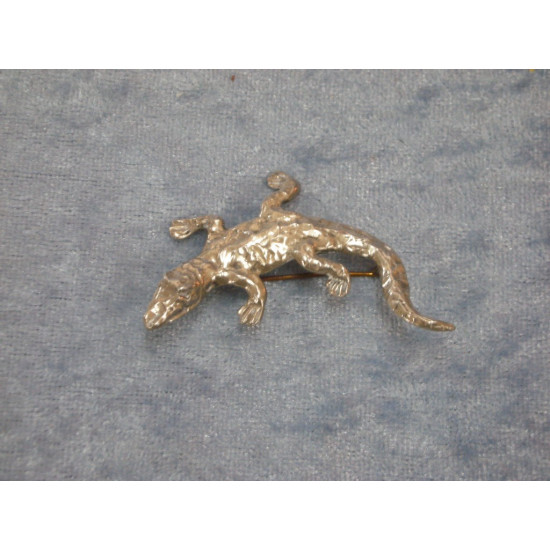 Brooch sterling silver, Crocodile, 4.5x5. cm
