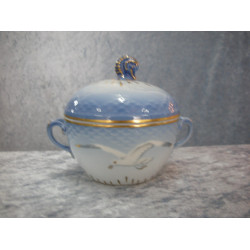 Seagull with gold, Sugar bowl with lid no 94, , 11x14x10.5 cm, Bing & Grondahl