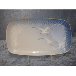 Seagull with gold, Dish / Tray no. 96, 27.5x16 cm, Bing & Grondahl