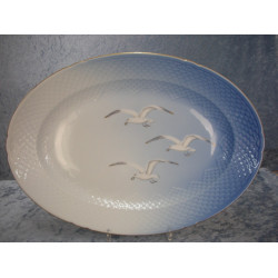 Seagull with gold, Dish no 15, 41x28.5x5 cm, B&G
