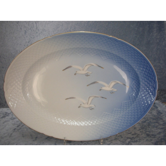 Seagull with gold, Dish no 15, 41x28.5x5 cm, B&G