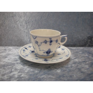 Fluted / Blue painted plain, Coffee cup set, 5.5x7 cm, Factory first, B&G