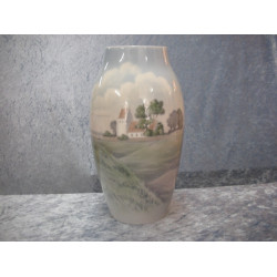 Vase with church no. 8792/243, 24.5x8 cm, 1 sorting, Bing & Grondahl