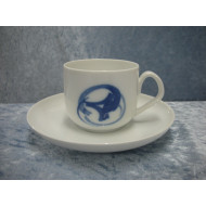 Blue Koppel, Coffee cup set no 305 + 072, 6x7 cm, Factory first, Bing & Grondahl