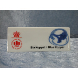 Blå Koppel, Forhandler Skilt, 3.7x9.6x2.5 cm, 1 sortering, B&G