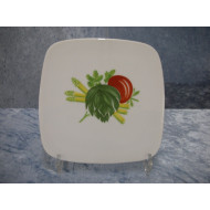 No 50 with Fruit and Vegetables, Buttering board / Heat board, 13.5x13.5 cm, Lyngby