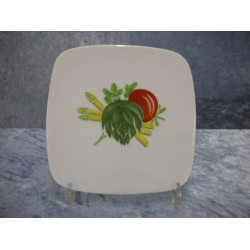 No 50 with Fruit and Vegetables, Buttering board / Heat board, 13.5x13.5 cm, Lyngby